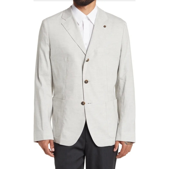 Ted Baker Other - Ted Baker | Yucca Two Button Notch Lapel Linen Blend Blazer Size 7= 3XL